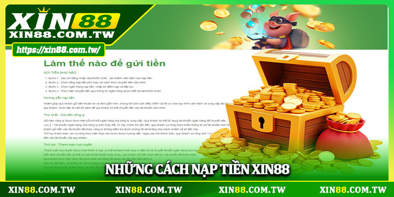 Những cách nạp tiền XIN88